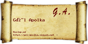 Gál Apolka névjegykártya