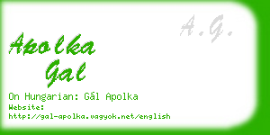 apolka gal business card