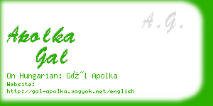 apolka gal business card